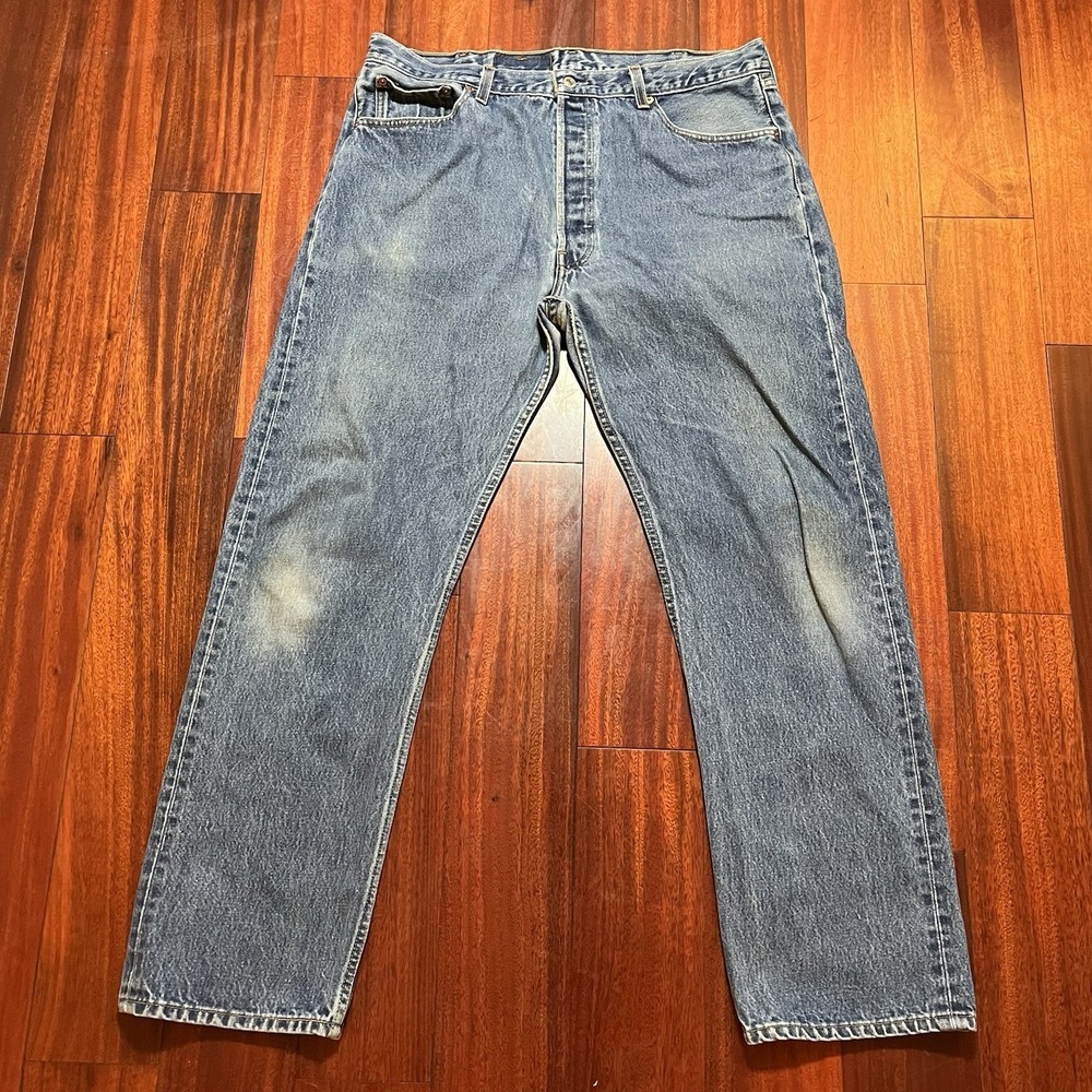 Vintage Levis 501xx Jeans 40x34 39x31 Made In the USA Button Fly Denim 90's FLAW